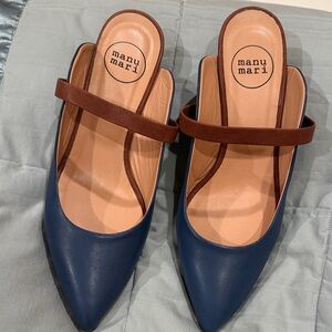 Blue and Brown Women's Shoes
